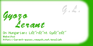 gyozo lerant business card